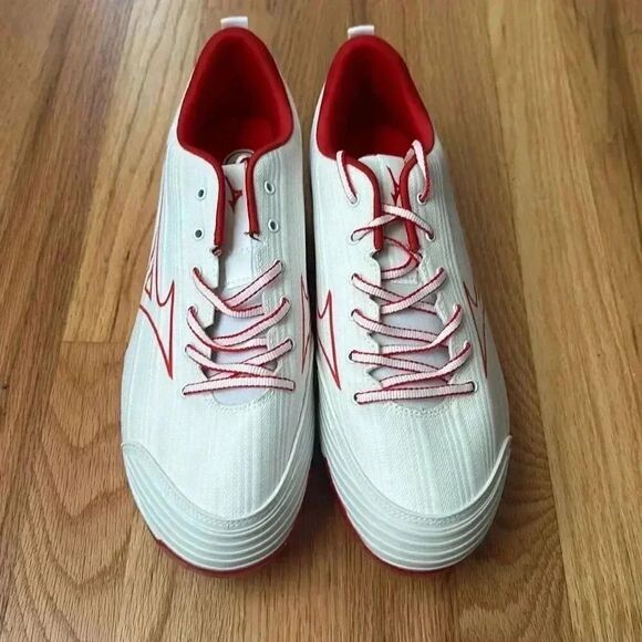 Mizuno Softball Enerzy Softball Cleats White / Red US 11.5 Women’s - Picture 4 of 10